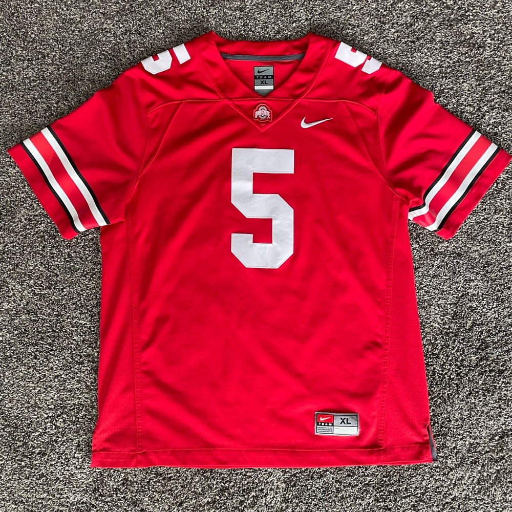 MENS NIKE OHIO STATE OSU BUCKEYES #5 STITCHED FOOTBALL JERSEY SIZE XL